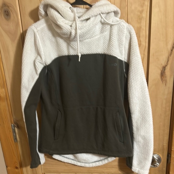 HORZE Luana Fern White and Grenn Hooded Pullover with Zip Pockets - Picture 1 of 6